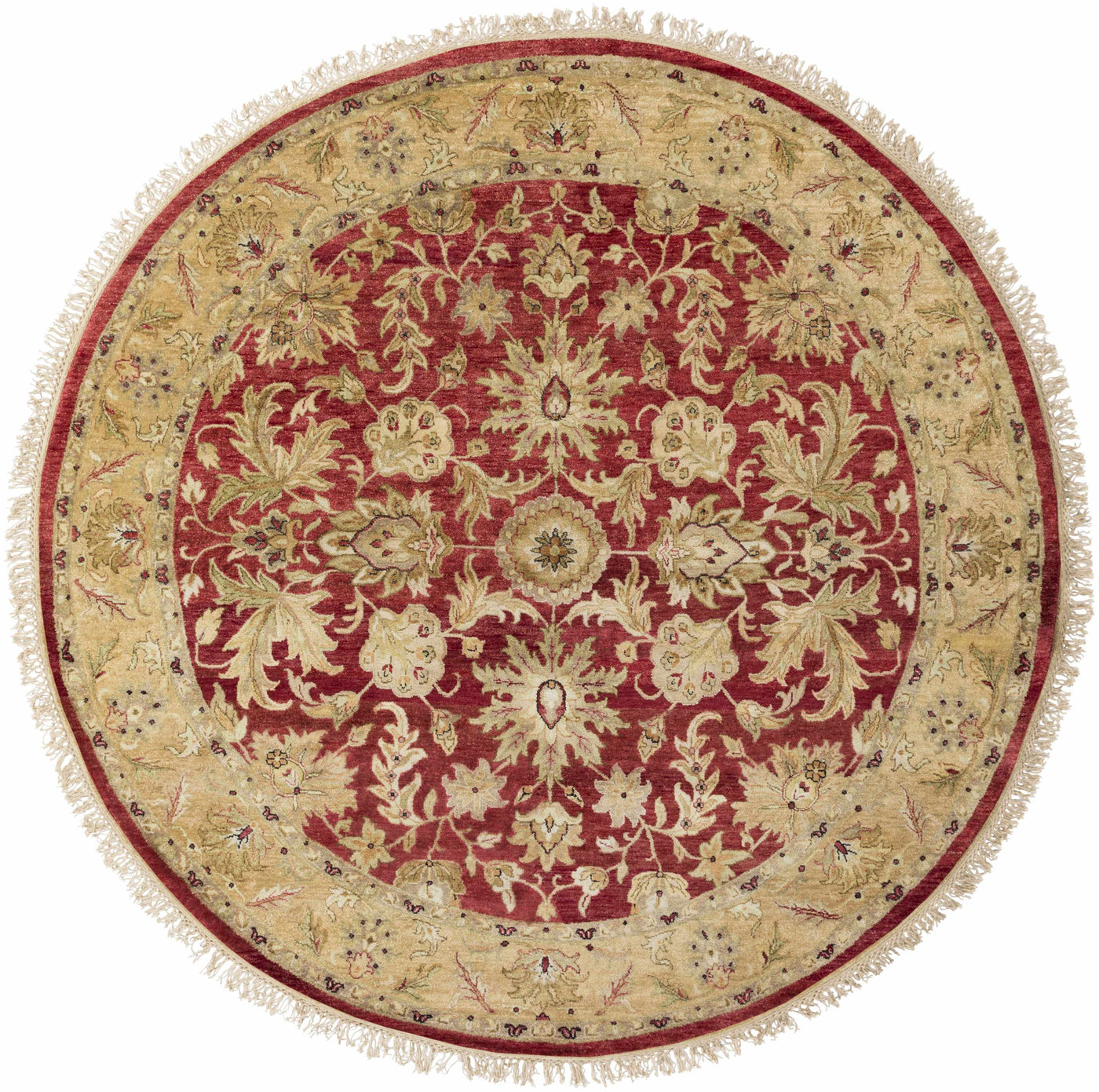 Red&Gold Premium Wool Area Rug - Clearance by Boutique Rugs