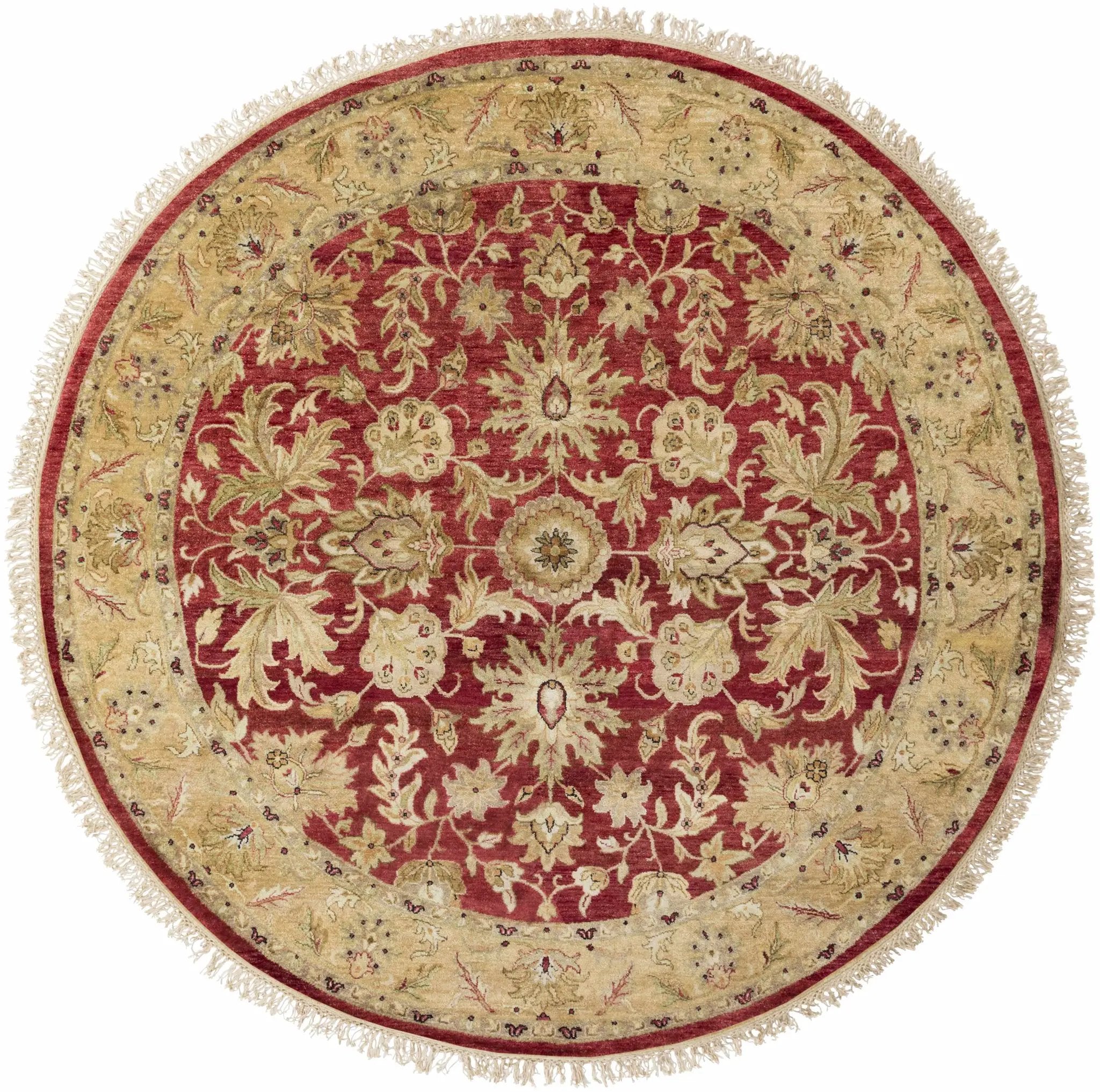 Red&Gold Premium Wool Area Rug - Clearance by Boutique Rugs