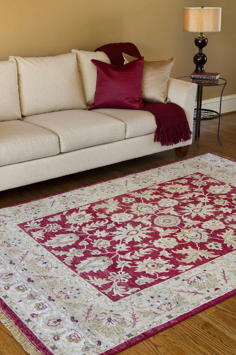 Red&Gold Premium Wool Area Rug - Clearance by Boutique Rugs