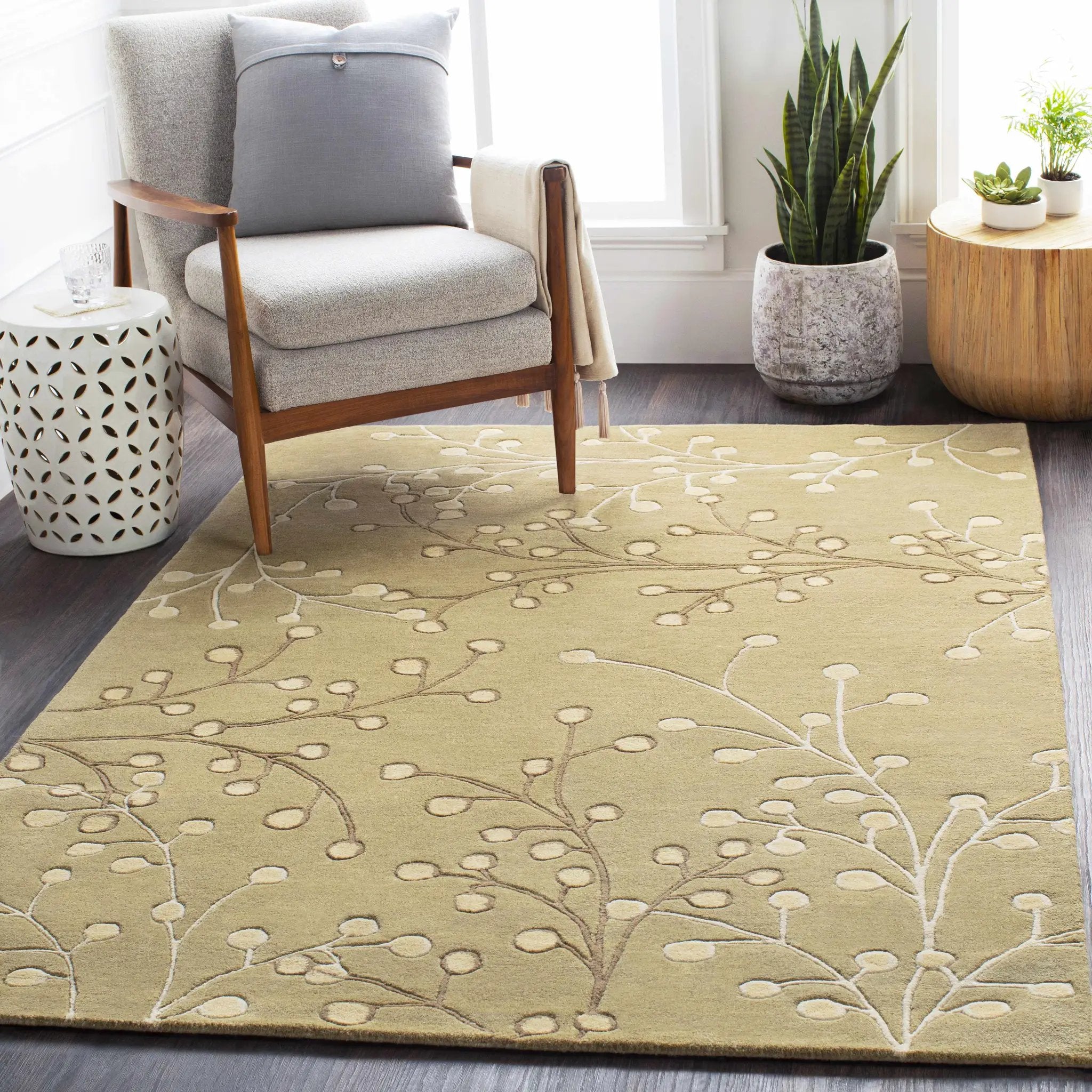 Olive Elsu Area Rug - Clearance by Boutique Rugs