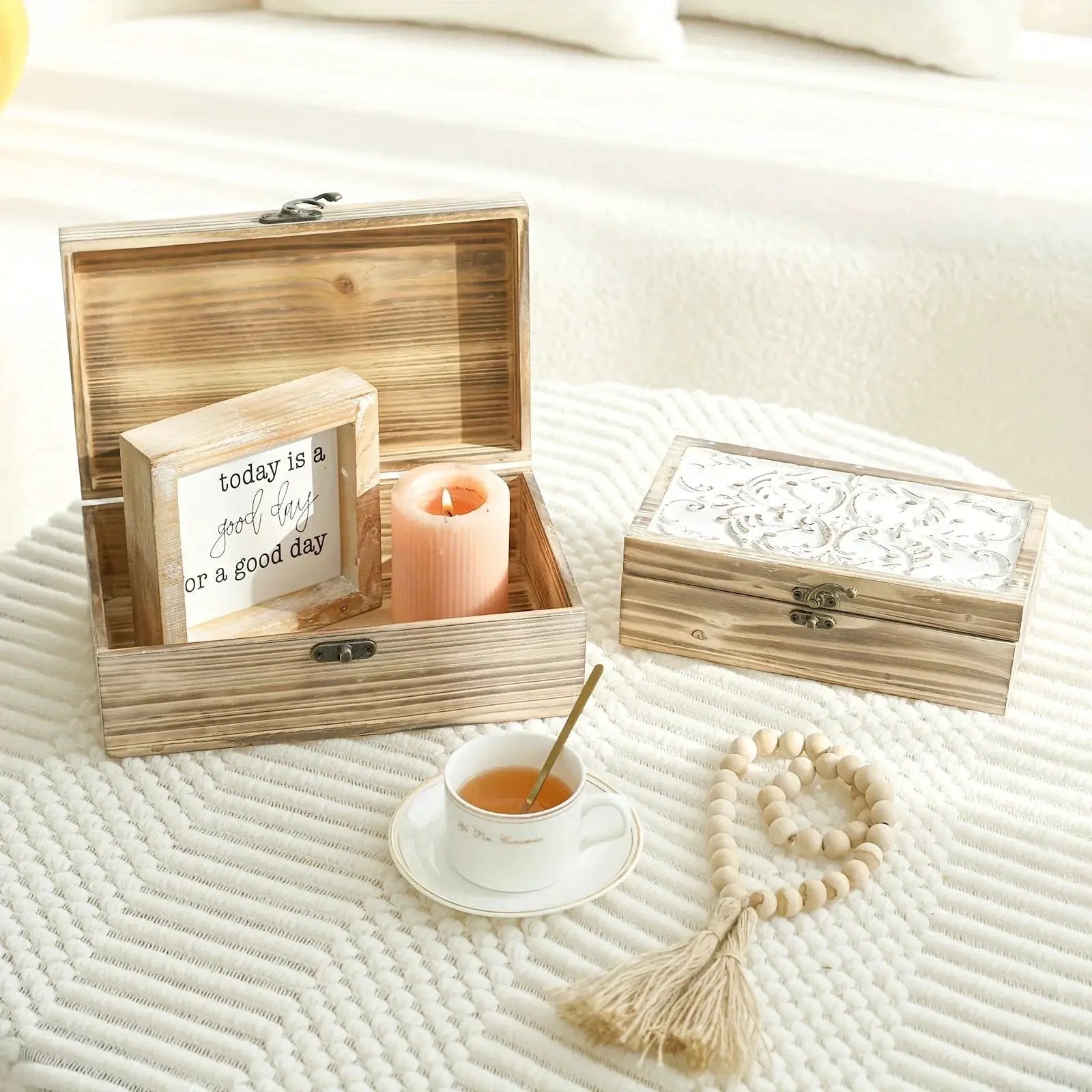 Boxes - Decorative Wooden Set by House Of Avana