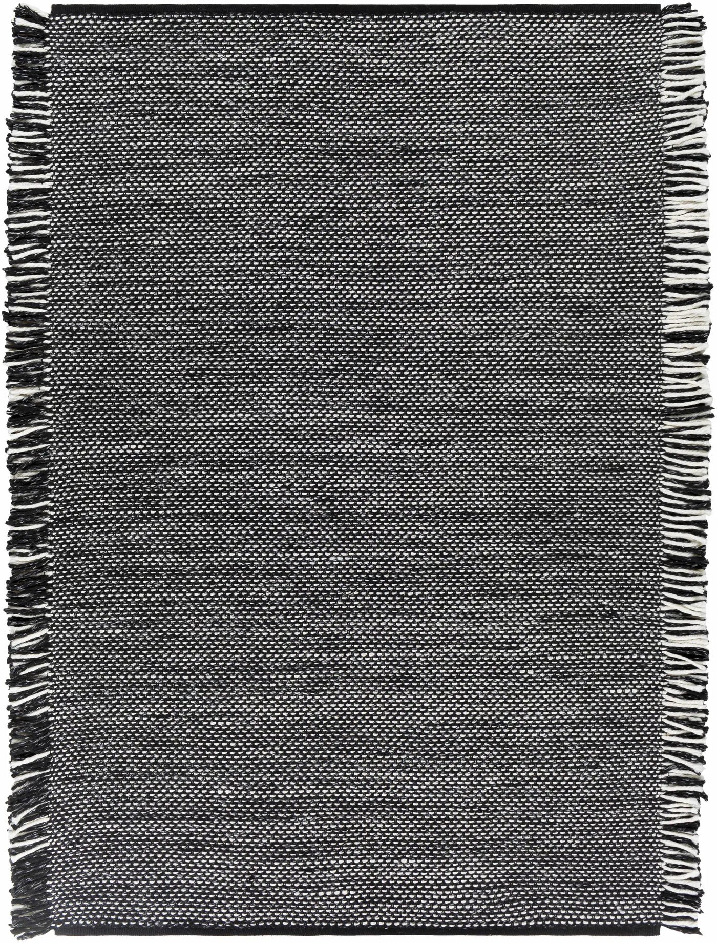 Boyden Black Area Rug with Tassels - Clearance by Boutique Rugs