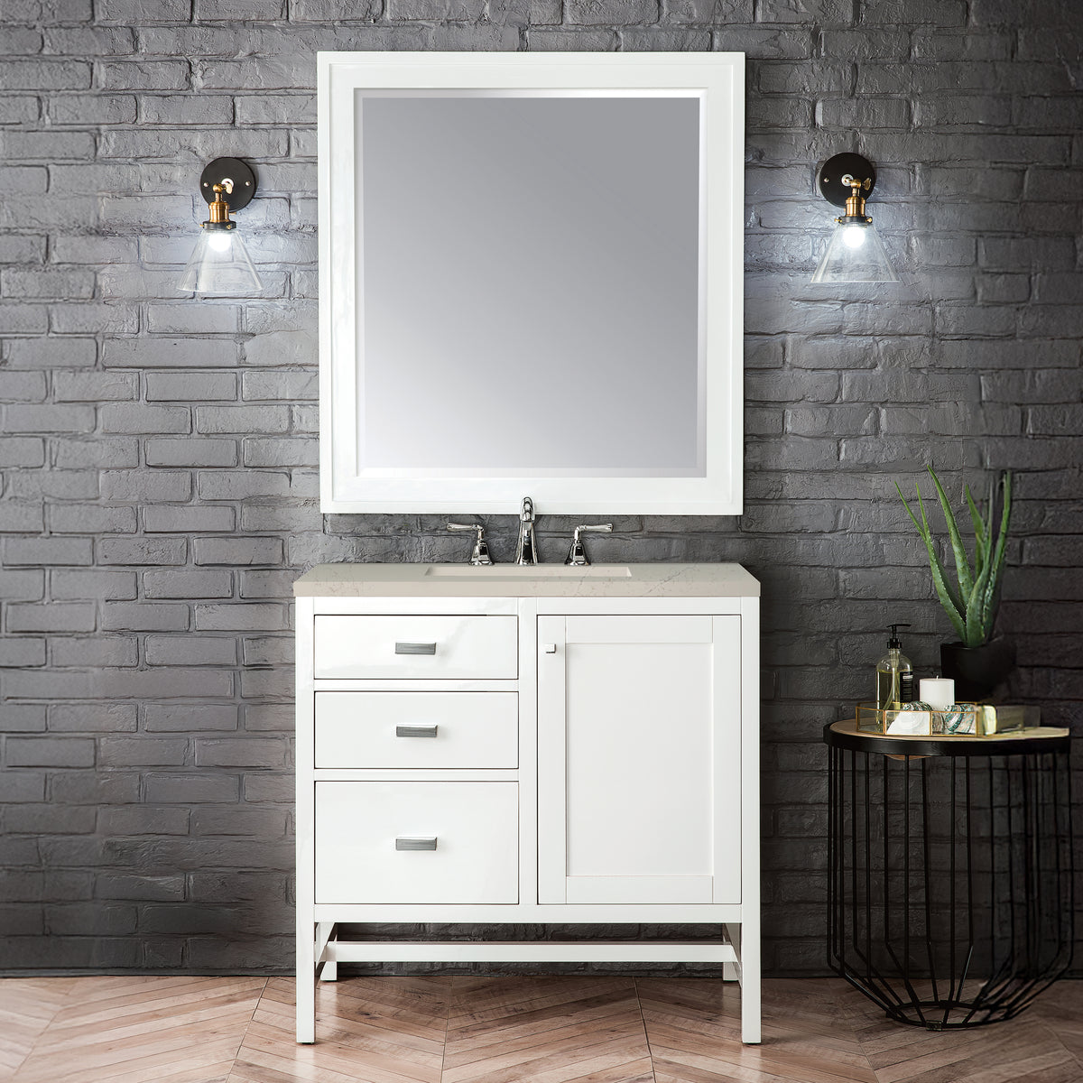 James Martin Addison 36" Single Bathroom Vanity, Glossy White, view 22
