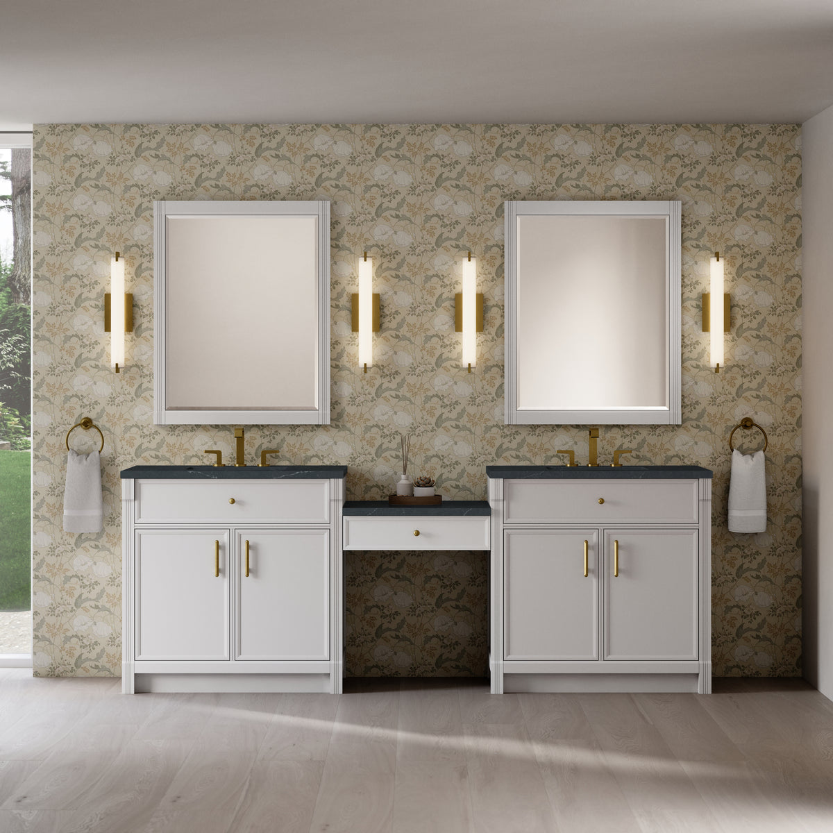James Martin Bellshire 96" Double Bathroom Vanity, Bright White, view 27