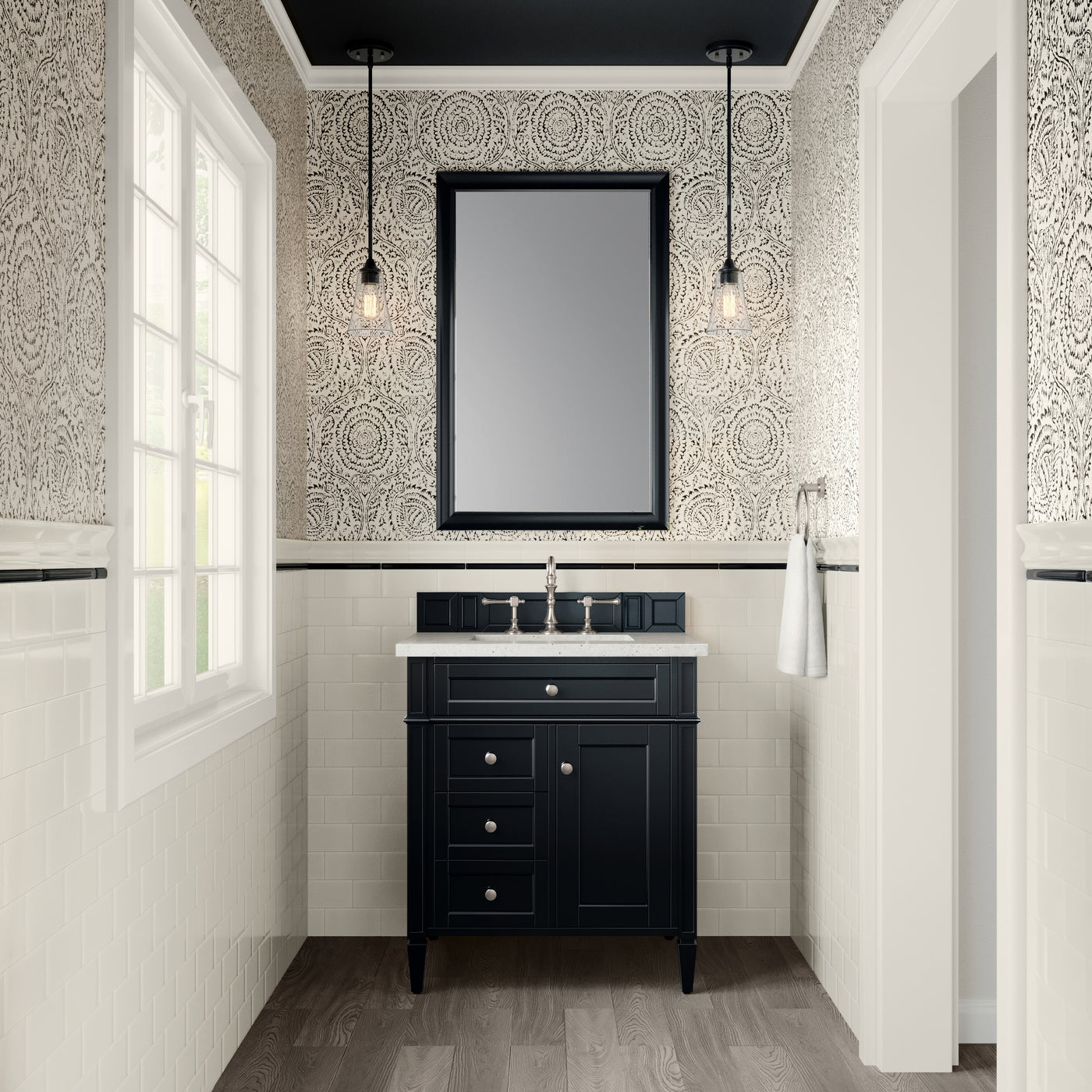 James Martin Brittany 30" Single Bathroom Vanity, Black Onyx, view 17