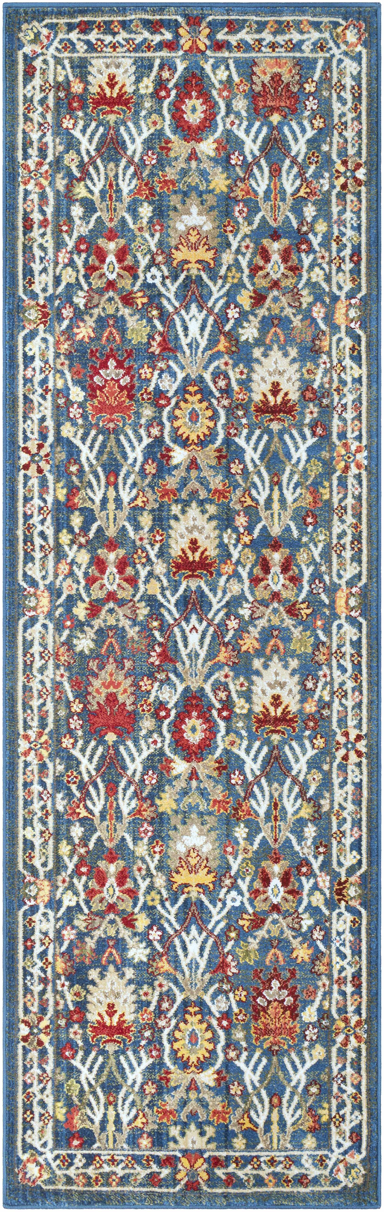Neola Navy Blue Damask Area Rug by Boutique Rugs