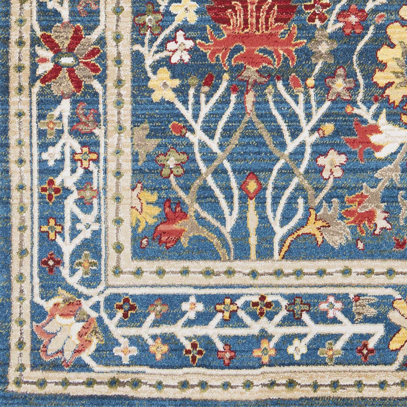 Neola Navy Blue Damask Area Rug by Boutique Rugs