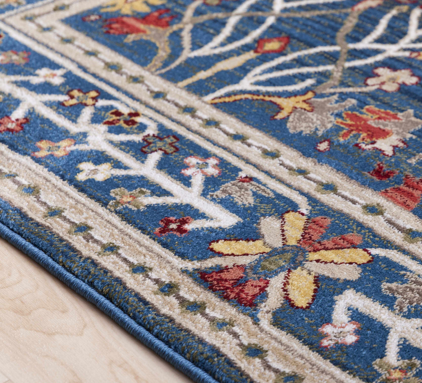 Neola Navy Blue Damask Area Rug by Boutique Rugs
