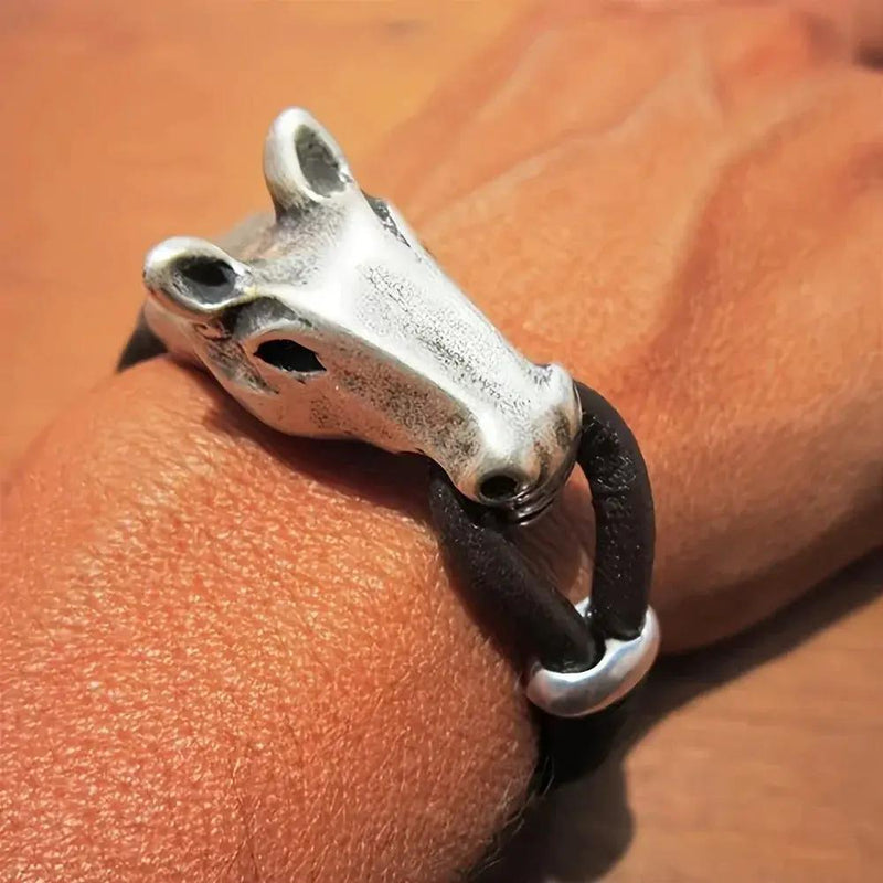 Bracelet - Minimalist Metal Horse Face by House Of Avana
