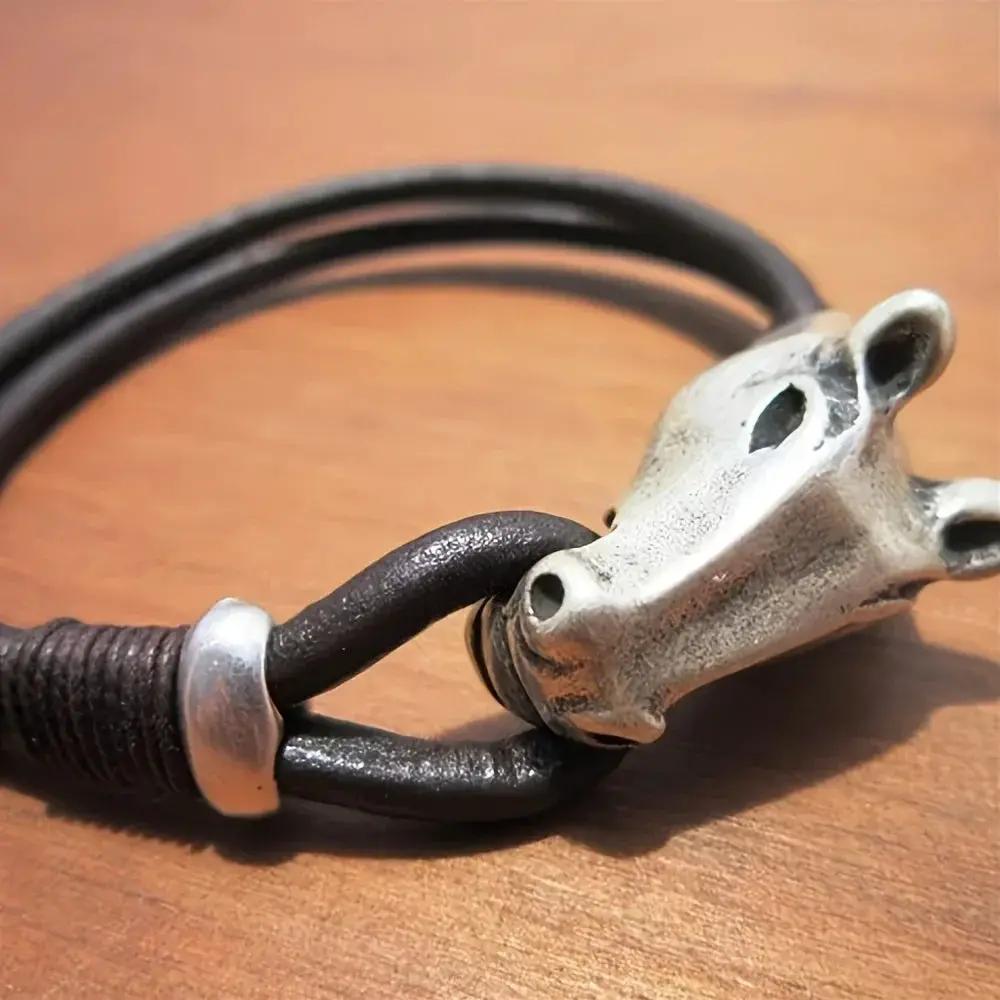 Bracelet - Minimalist Metal Horse Face by House Of Avana