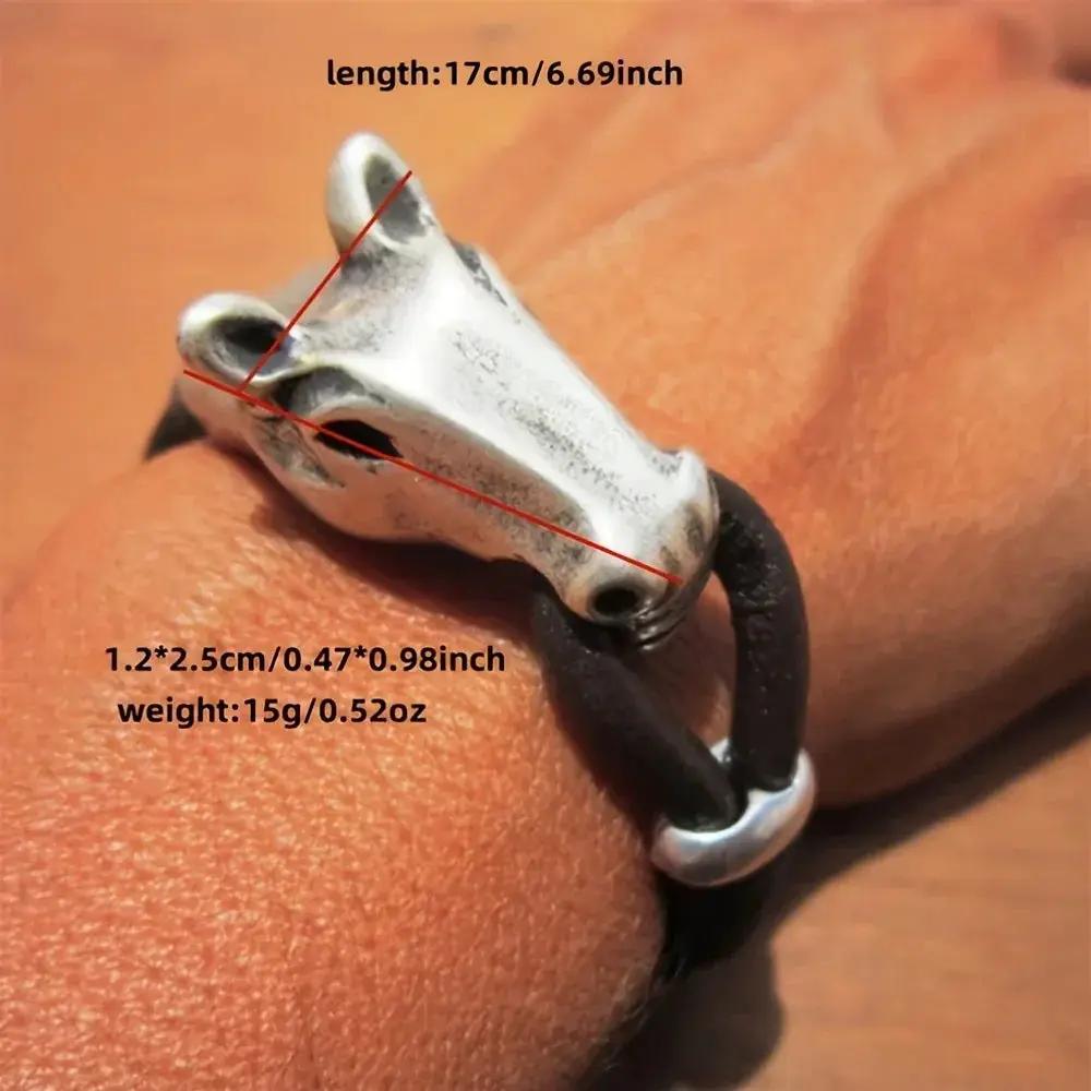 Bracelet - Minimalist Metal Horse Face by House Of Avana