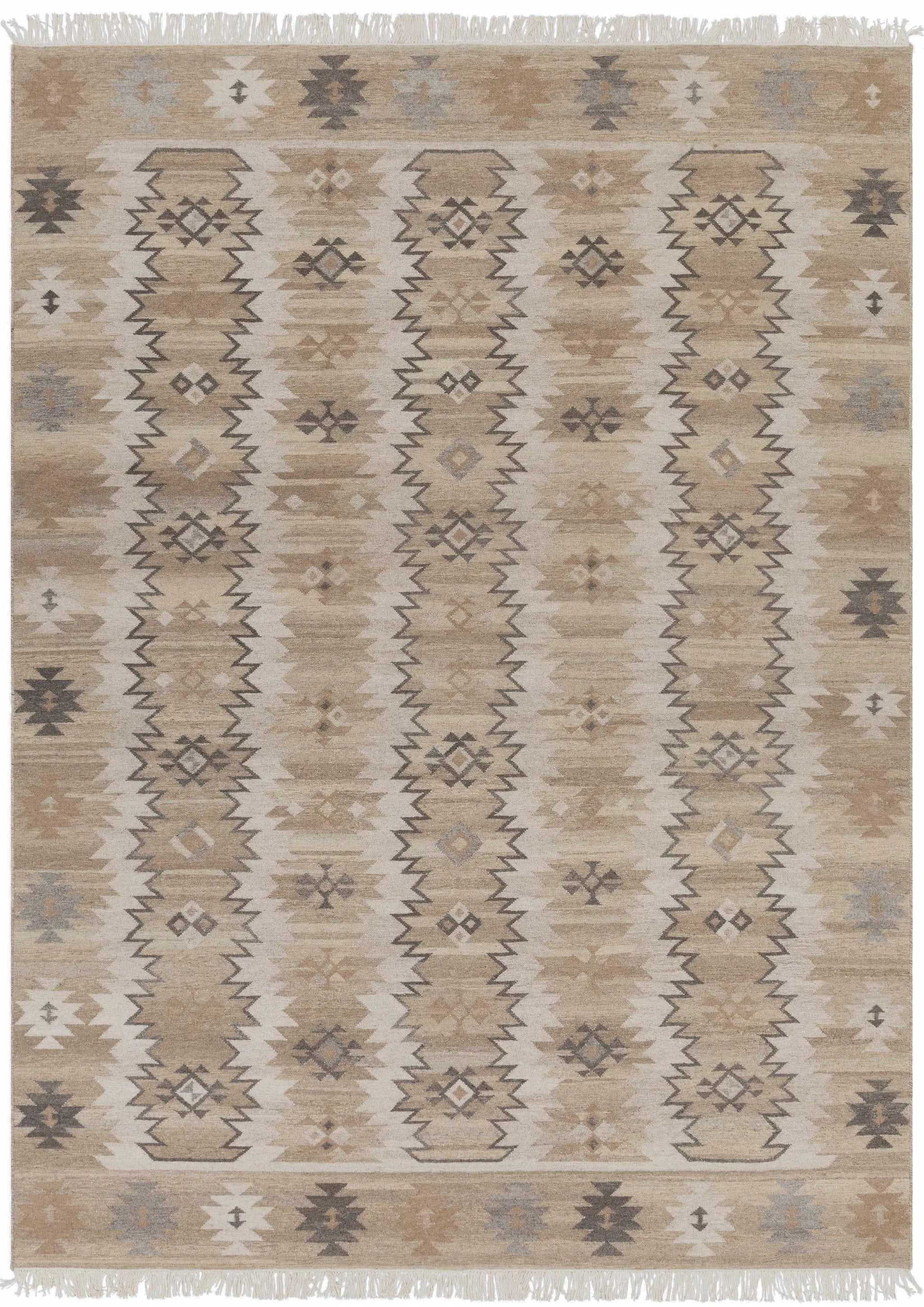 Brady Beige Wool Carpet - Clearance by Boutique Rugs