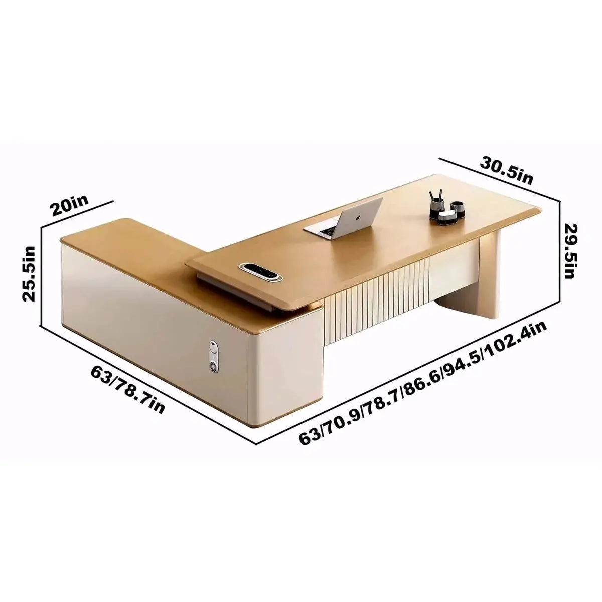 Vesta · Modern L-Shaped Executive Desk by Arc Grove