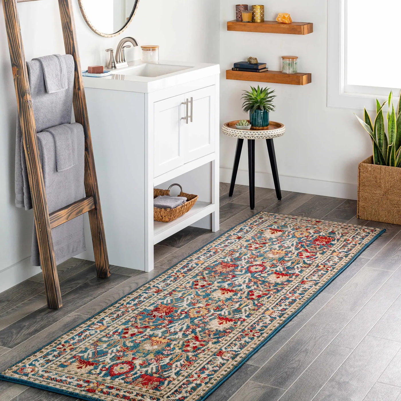 Neola Navy Blue Damask Area Rug by Boutique Rugs