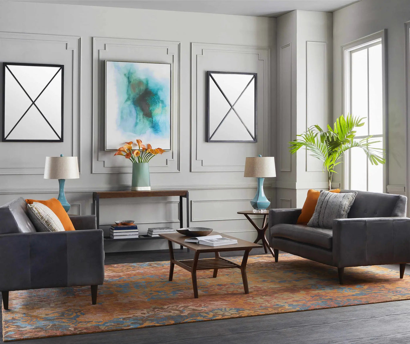 Timbo Teal Glass Decorative Accent - Clearance by Boutique Rugs