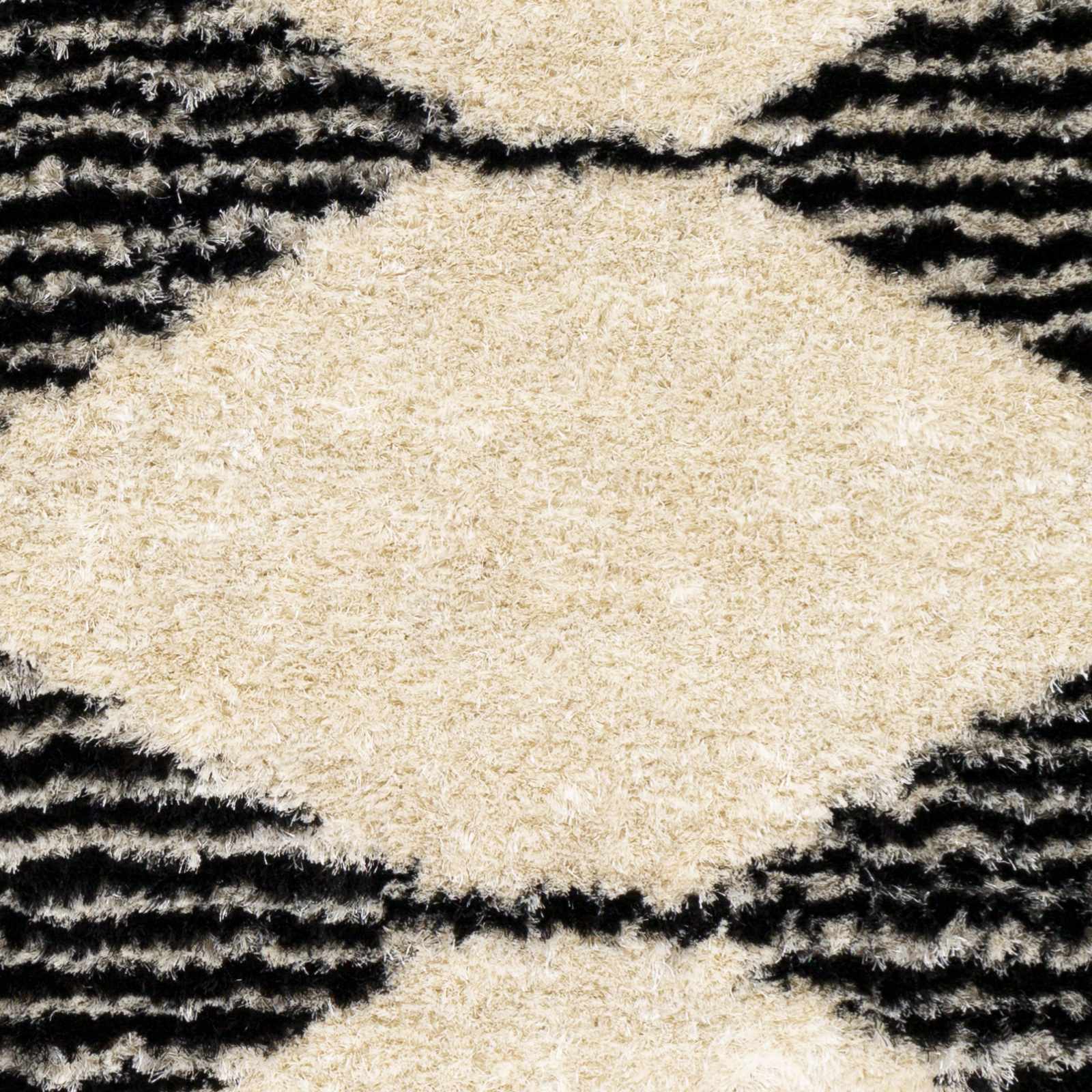 Aberchirder Ivory&Black Diamond Plush Rug - Clearance by Boutique Rugs