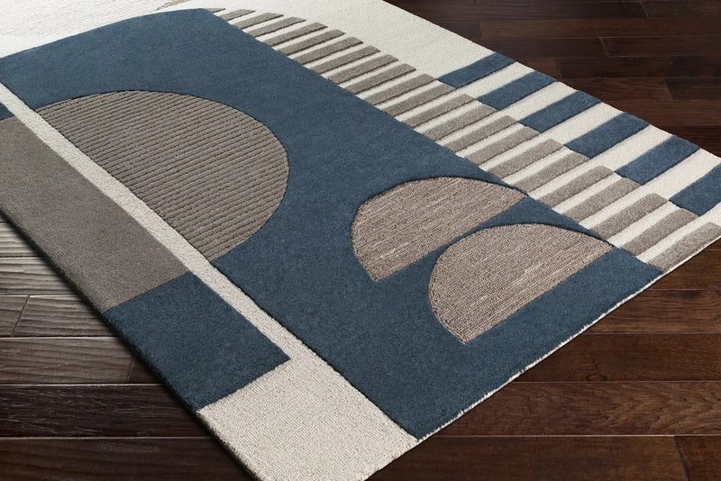 Brooklyn Blue&Gray Modern Wool Rug by Boutique Rugs