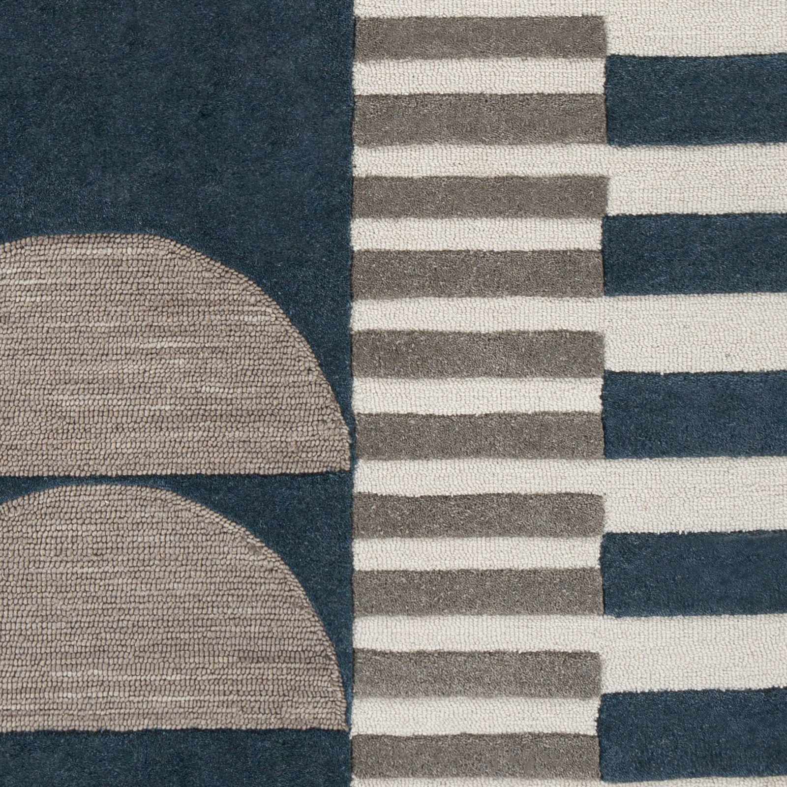 Brooklyn Blue&Gray Modern Wool Rug by Boutique Rugs
