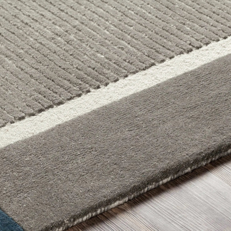 Brooklyn Blue&Gray Modern Wool Rug by Boutique Rugs