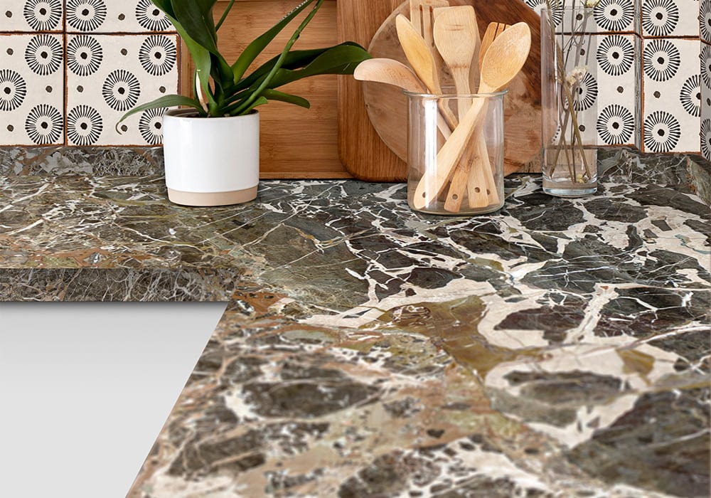 Breccia Di Arzo Polished Marble Slab Random room scene