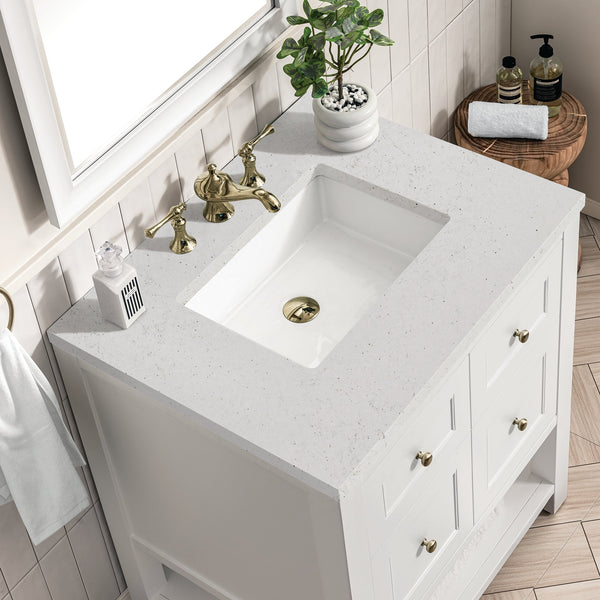James Martin Breckenridge 30" Single Bathroom Vanity, Bright White