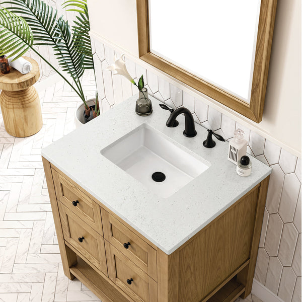 James Martin Breckenridge 30" Single Bathroom Vanity, Light Natural Oak
