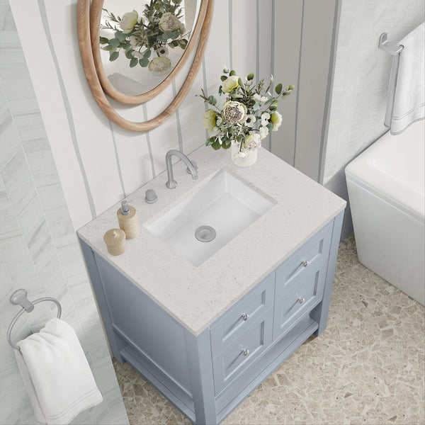James Martin Breckenridge 30" Single Bathroom Vanity, Serenity Blue