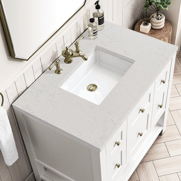 James Martin Breckenridge 36" Single Bathroom Vanity, Bright White