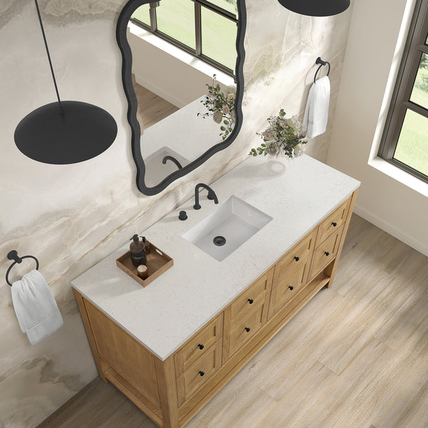 James Martin Breckenridge 60" Single Bathroom Vanity, Light Natural Oak