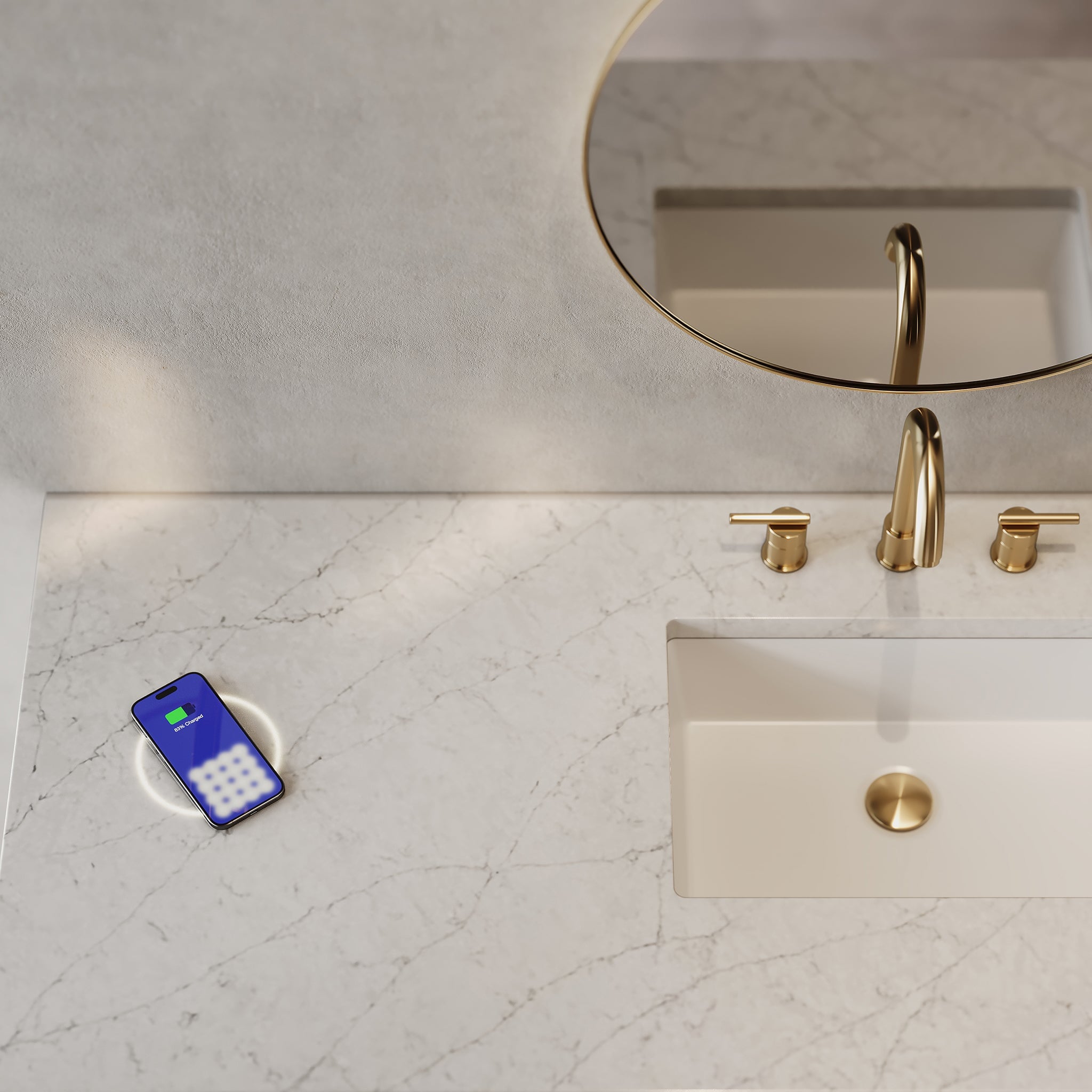 James Martin Breckenridge 60" Single Bathroom Vanity, Serenity Blue with Eternal Jasmine Pearl (Silestone, FreePower) countertop