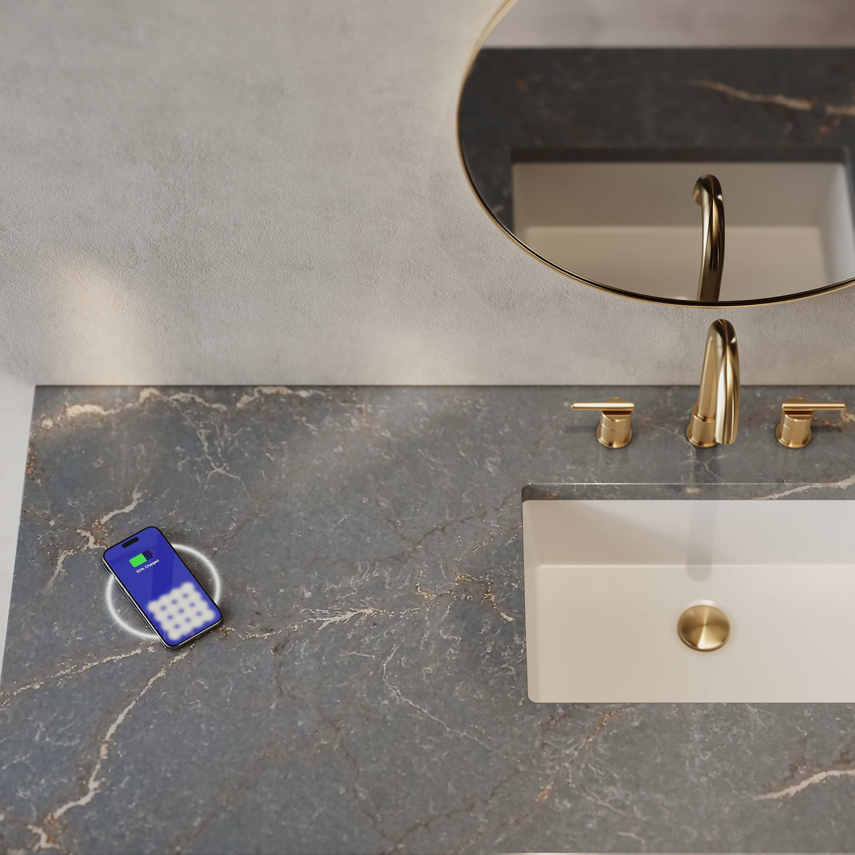 James Martin Breckenridge 60" Single Bathroom Vanity, Serenity Blue with Parisien Bleu (FreePower) countertop