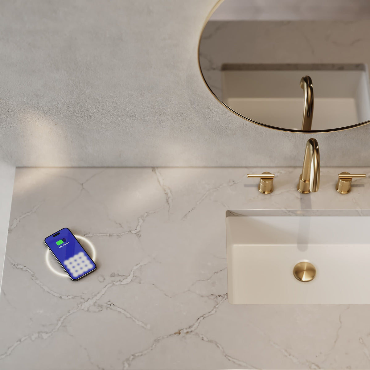 James Martin Breckenridge 60" Single Bathroom Vanity, Serenity Blue with Victorian Silver (Silestone, FreePower) countertop