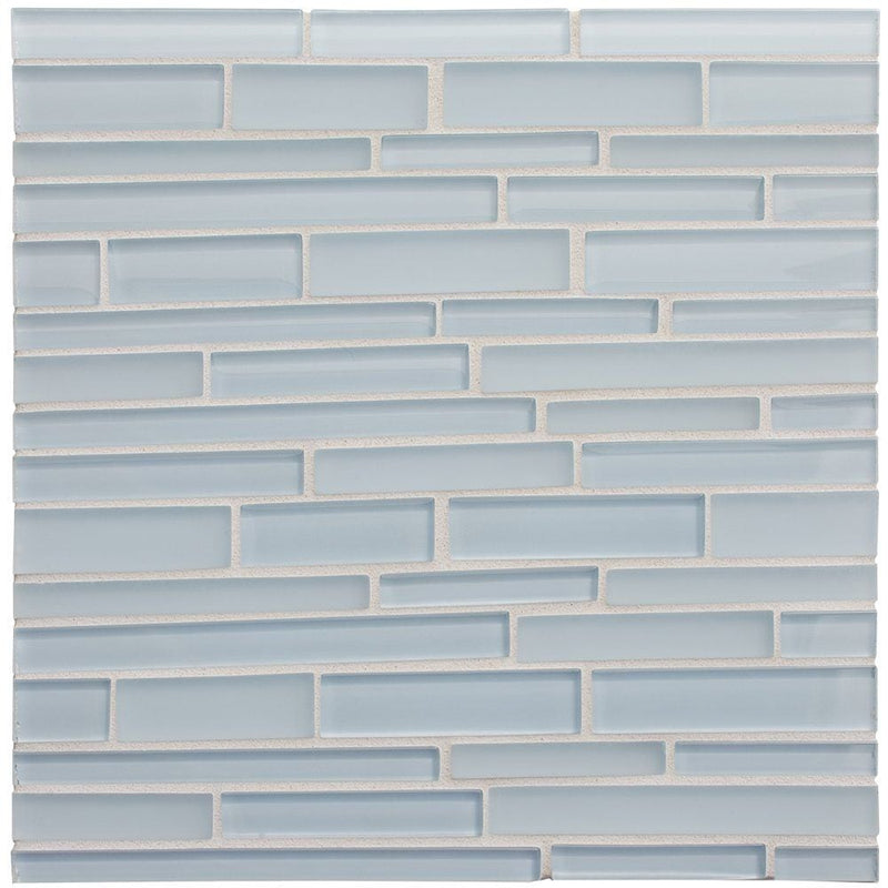 Brezza Gloss/Matte Interlocking Slides Glass Mosaics 12x12 Glass Gloss/Matte 12x12 Mosaics