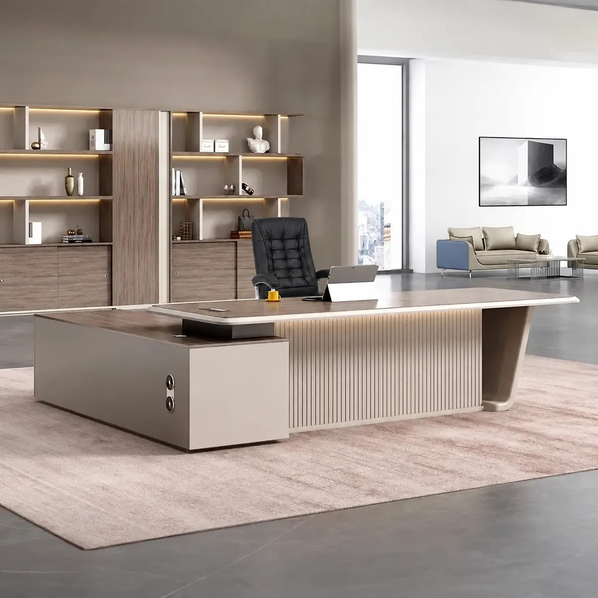 Brimley · Modern L-Shaped Executive Desk, photo 6 of 9