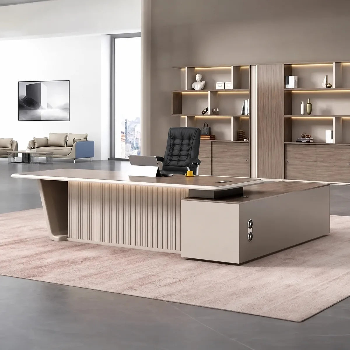 Brimley · Modern L-Shaped Executive Desk, photo 7 of 9