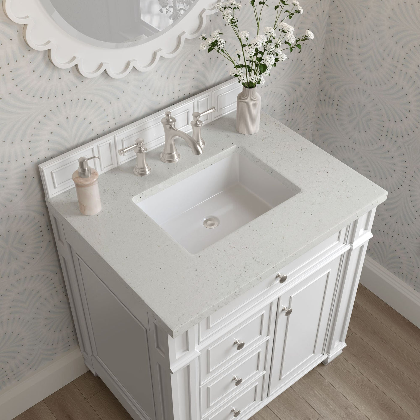 James Martin Bristol 30" Single Bathroom Vanity, Bright White by James Martin