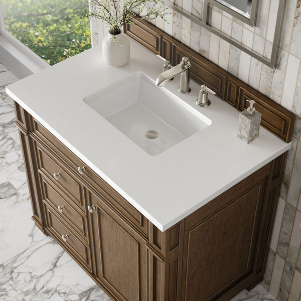 James Martin Bristol 36" Single Bathroom Vanity, Saddle Brown