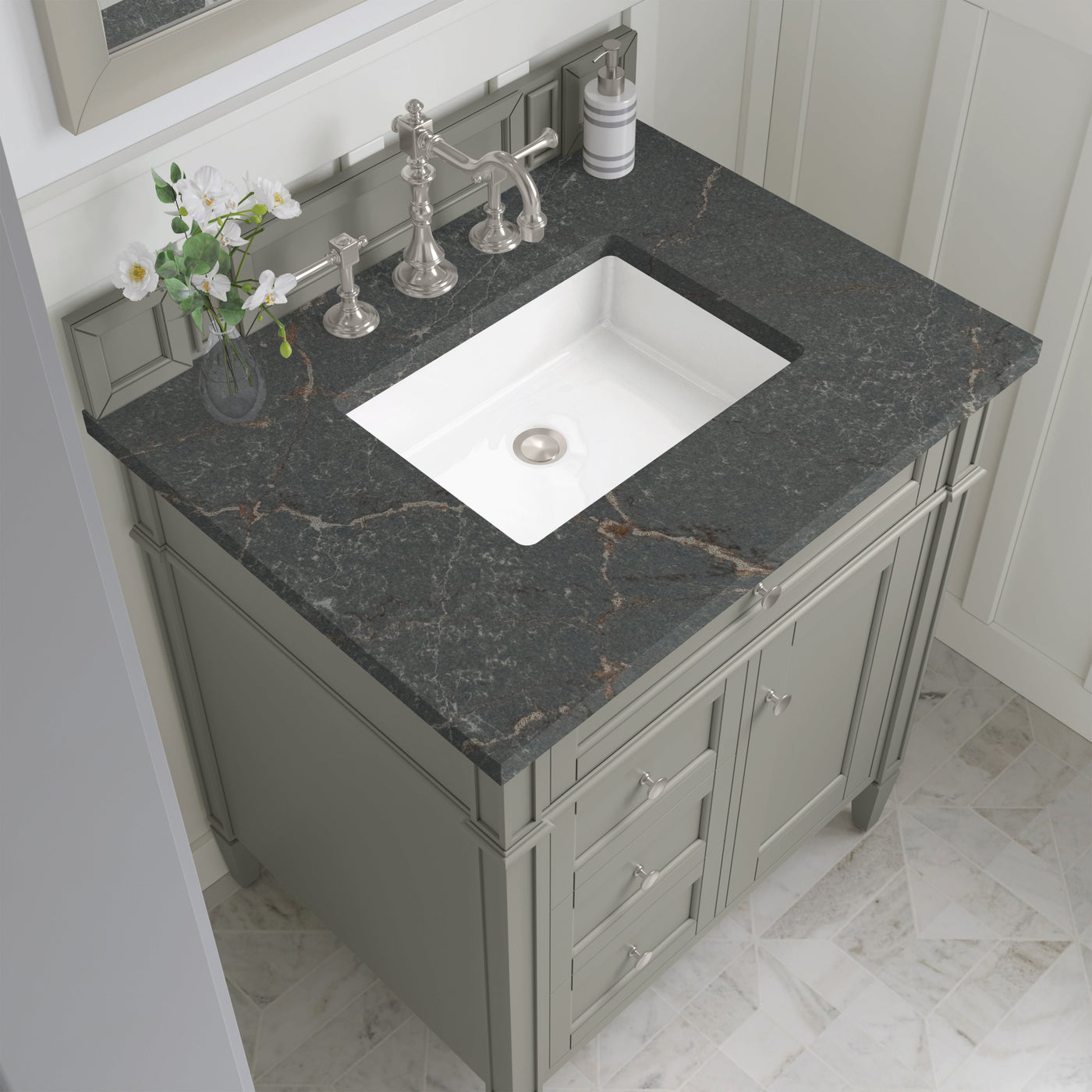 James Martin Brittany 30" Single Bathroom Vanity, Urban Gray by James Martin