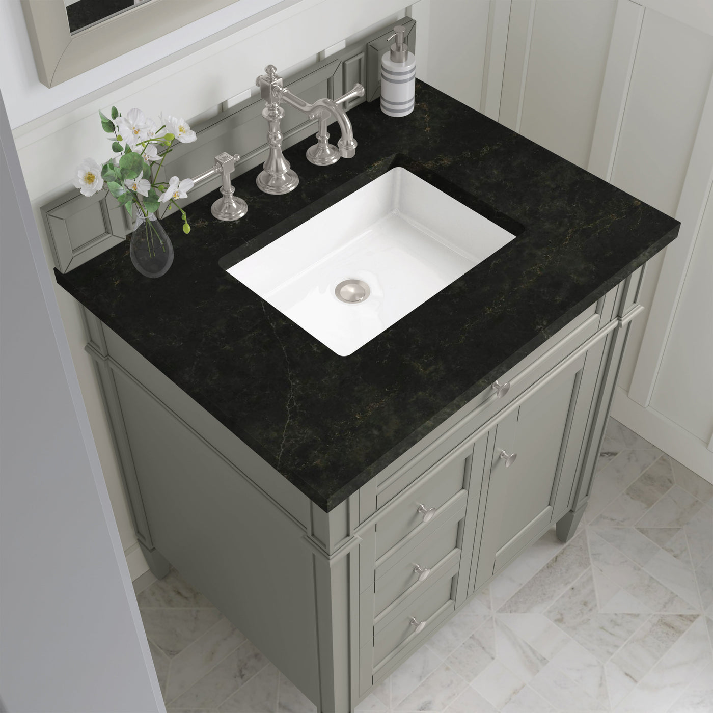 James Martin Brittany 30" Single Bathroom Vanity, Urban Gray by James Martin