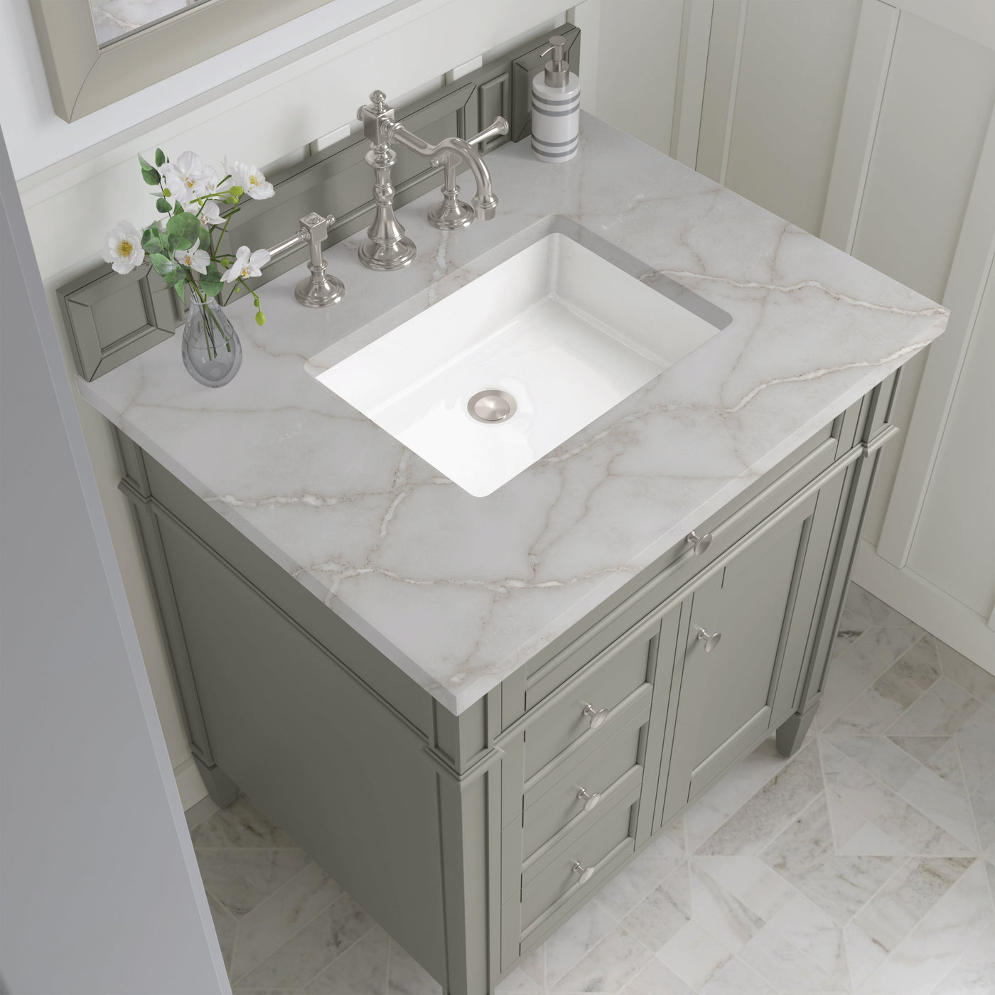 James Martin Brittany 30" Single Bathroom Vanity, Urban Gray by James Martin
