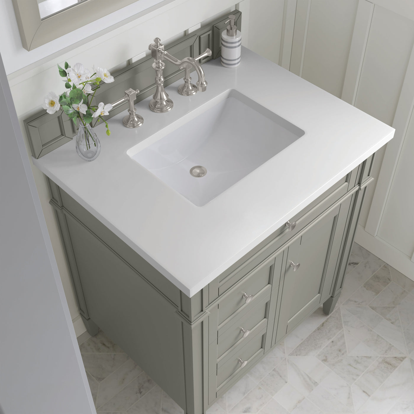 James Martin Brittany 30" Single Bathroom Vanity, Urban Gray by James Martin
