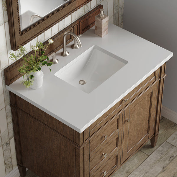 James Martin Brittany 36" Single Bathroom Vanity, Saddle Brown