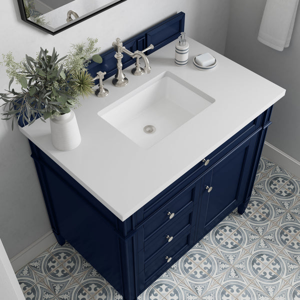 James Martin Brittany 36" Single Bathroom Vanity, Victory Blue