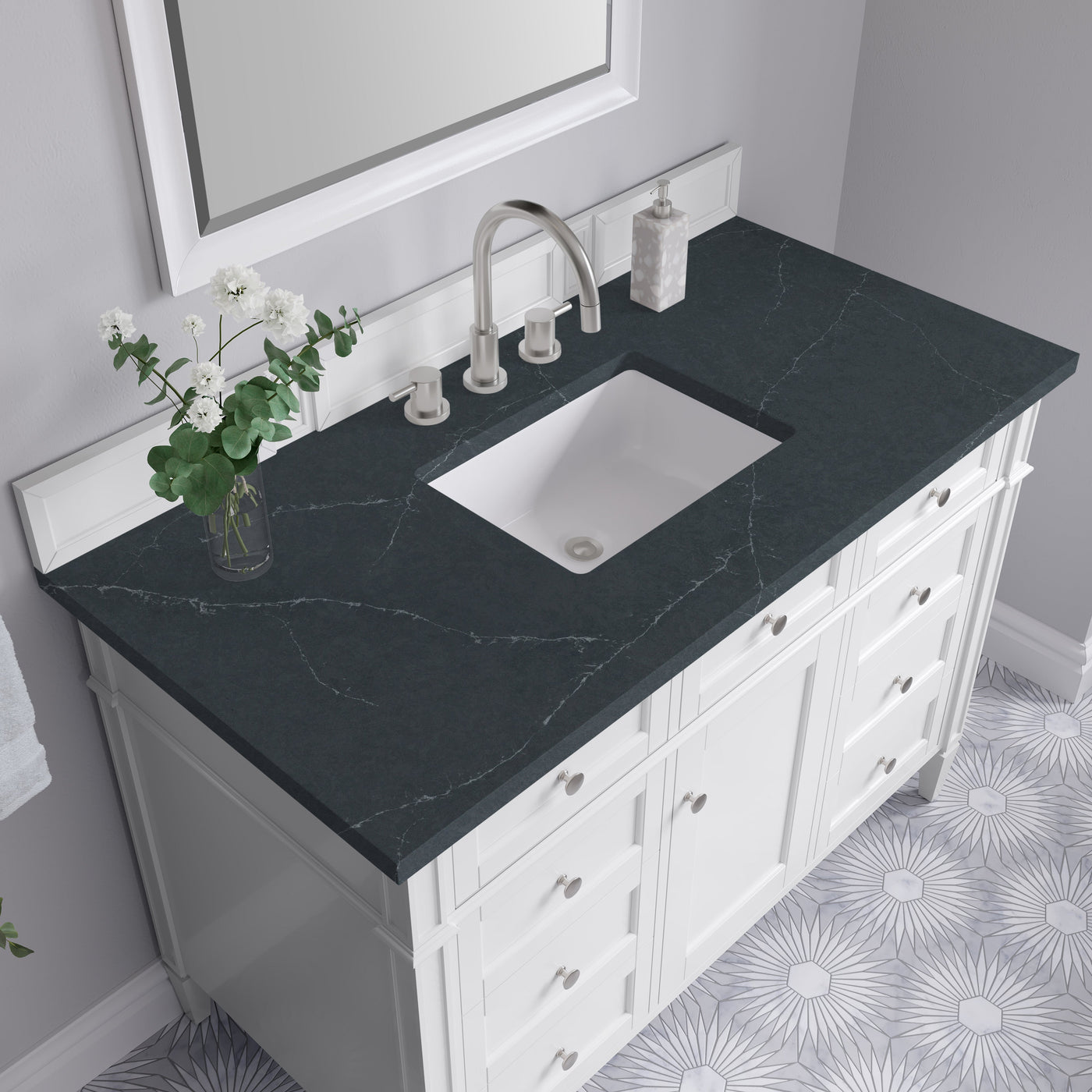 James Martin Brittany 48" Single Bathroom Vanity, Bright White by James Martin