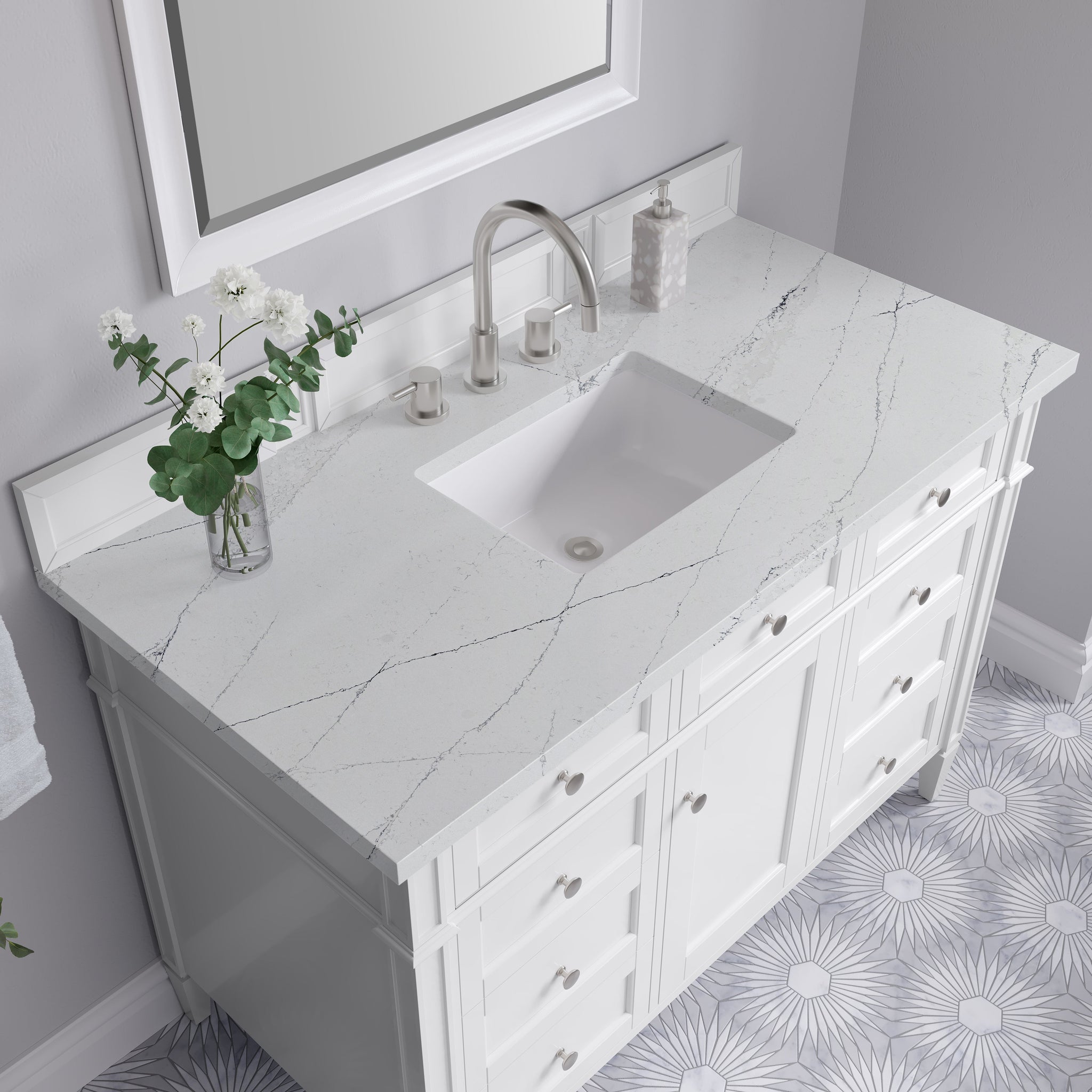 James Martin Brittany 48" Single Bathroom Vanity, Bright White by James Martin