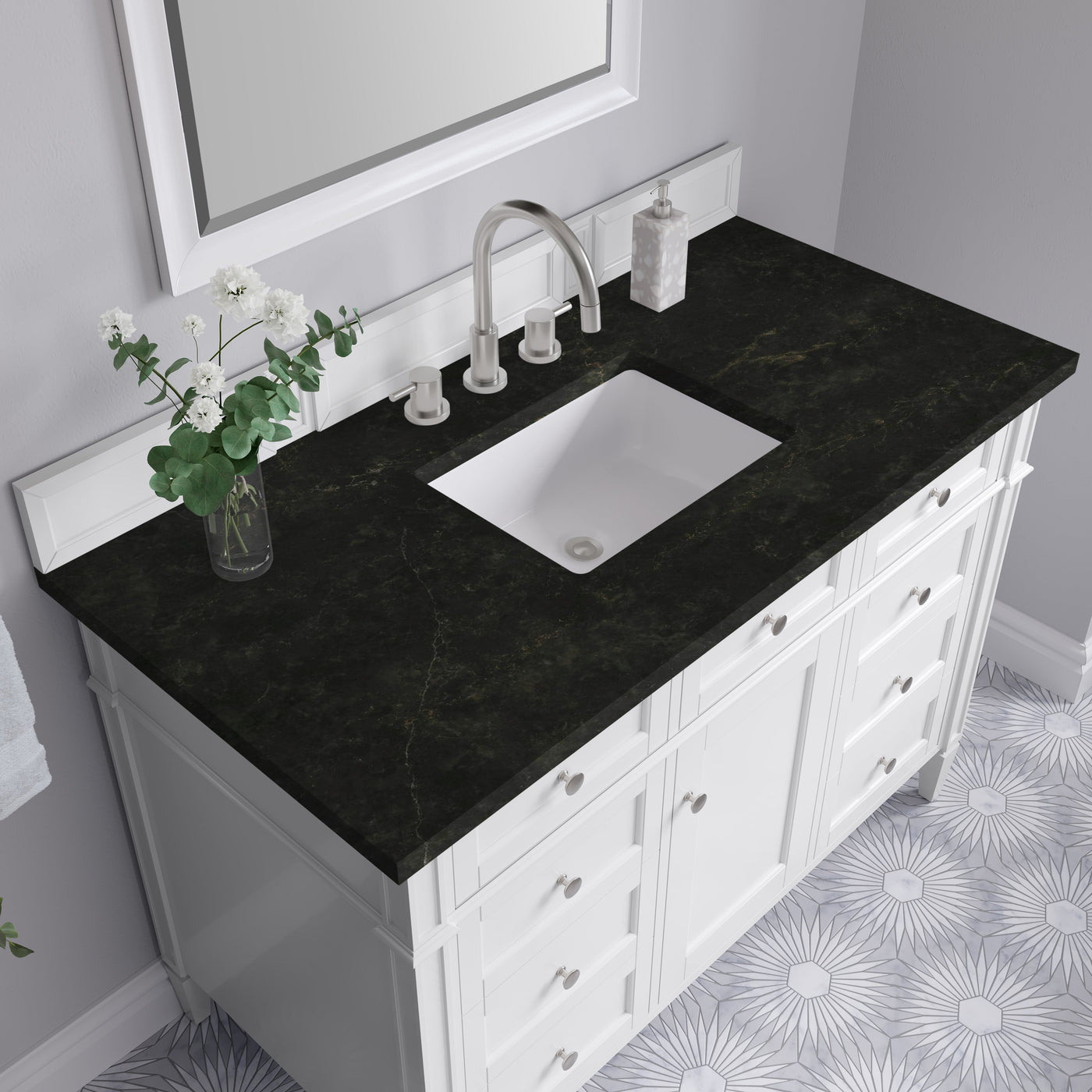 James Martin Brittany 48" Single Bathroom Vanity, Bright White by James Martin