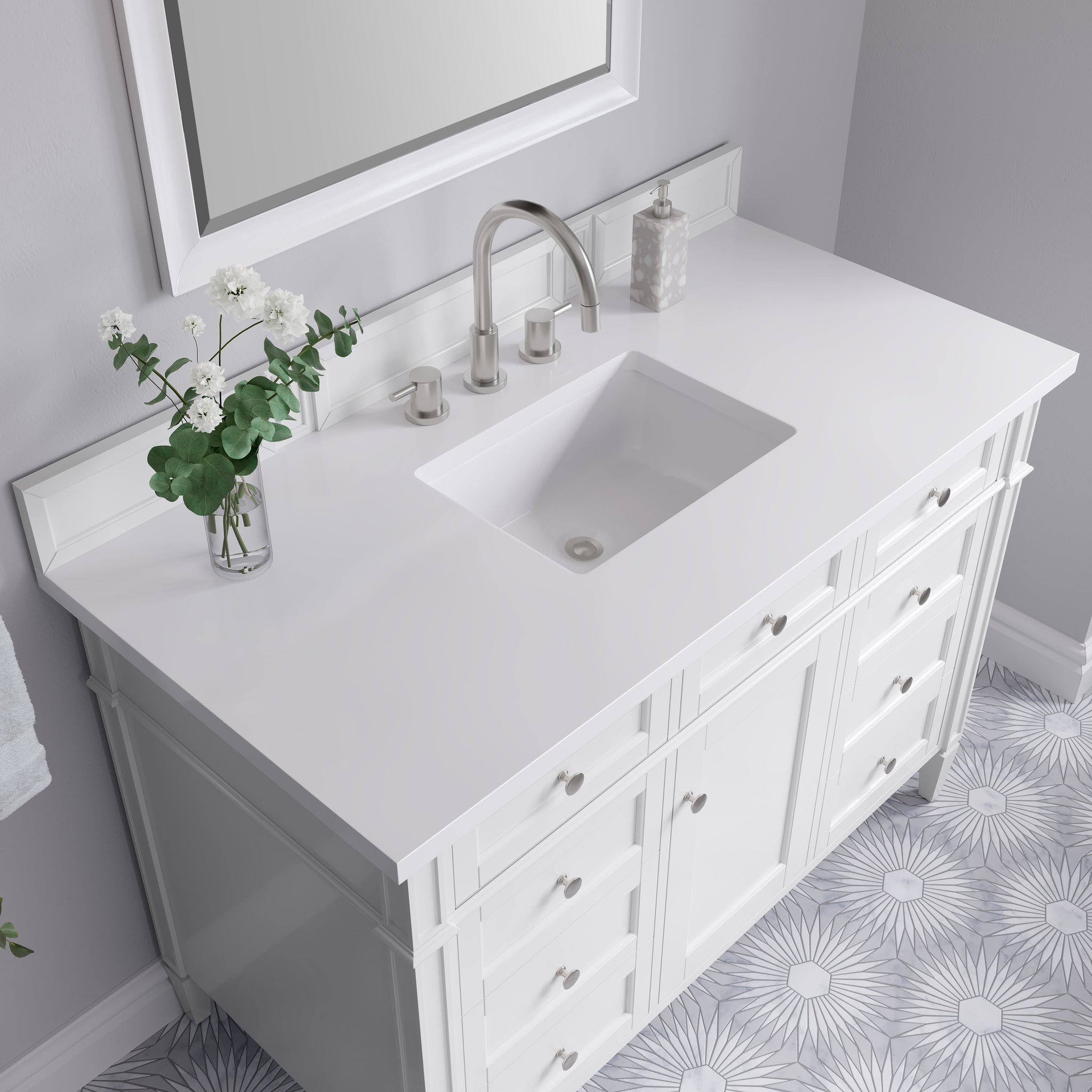 James Martin Brittany 48" Single Bathroom Vanity, Bright White by James Martin