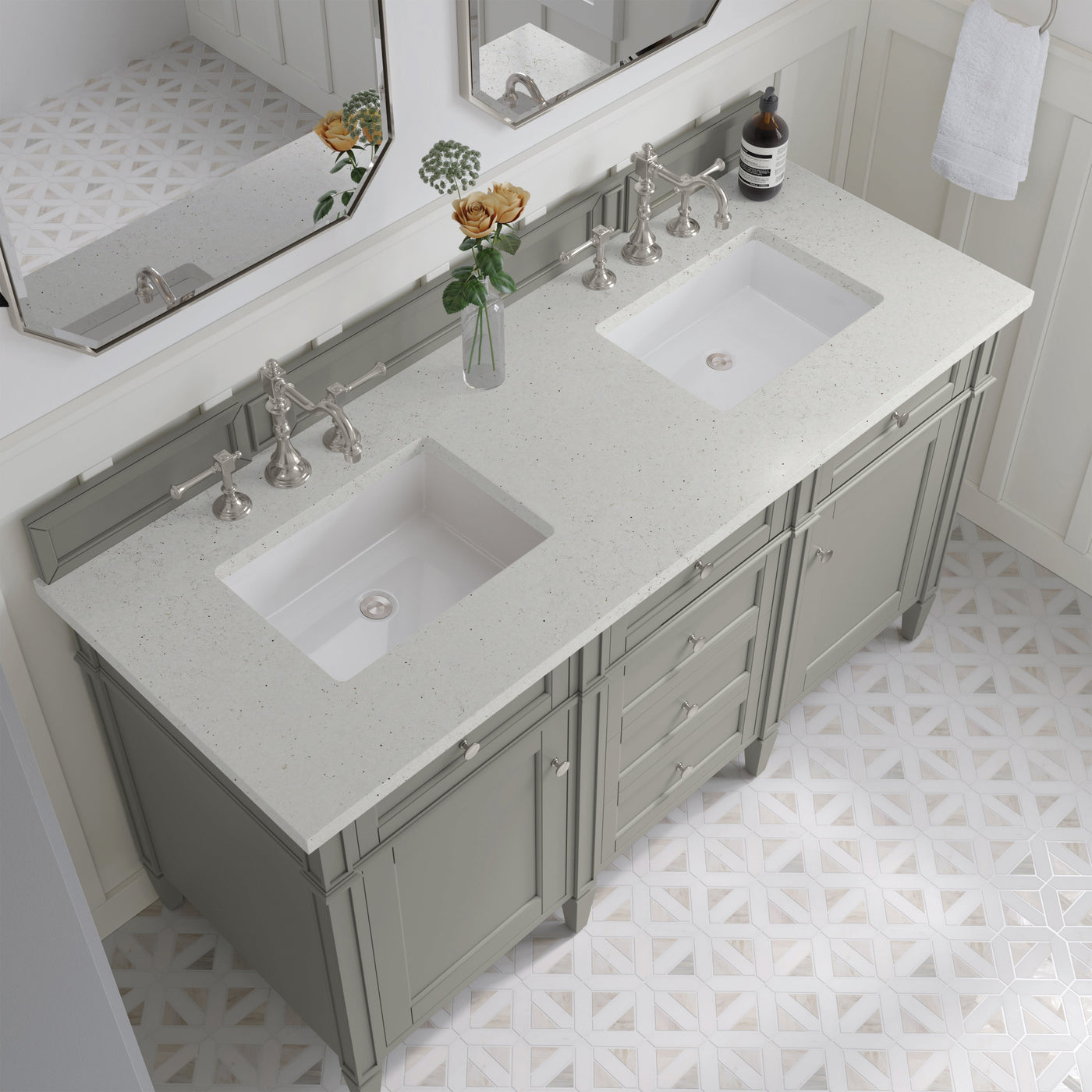 James Martin Brittany 60" Double Bathroom Vanity, Urban Gray by James Martin