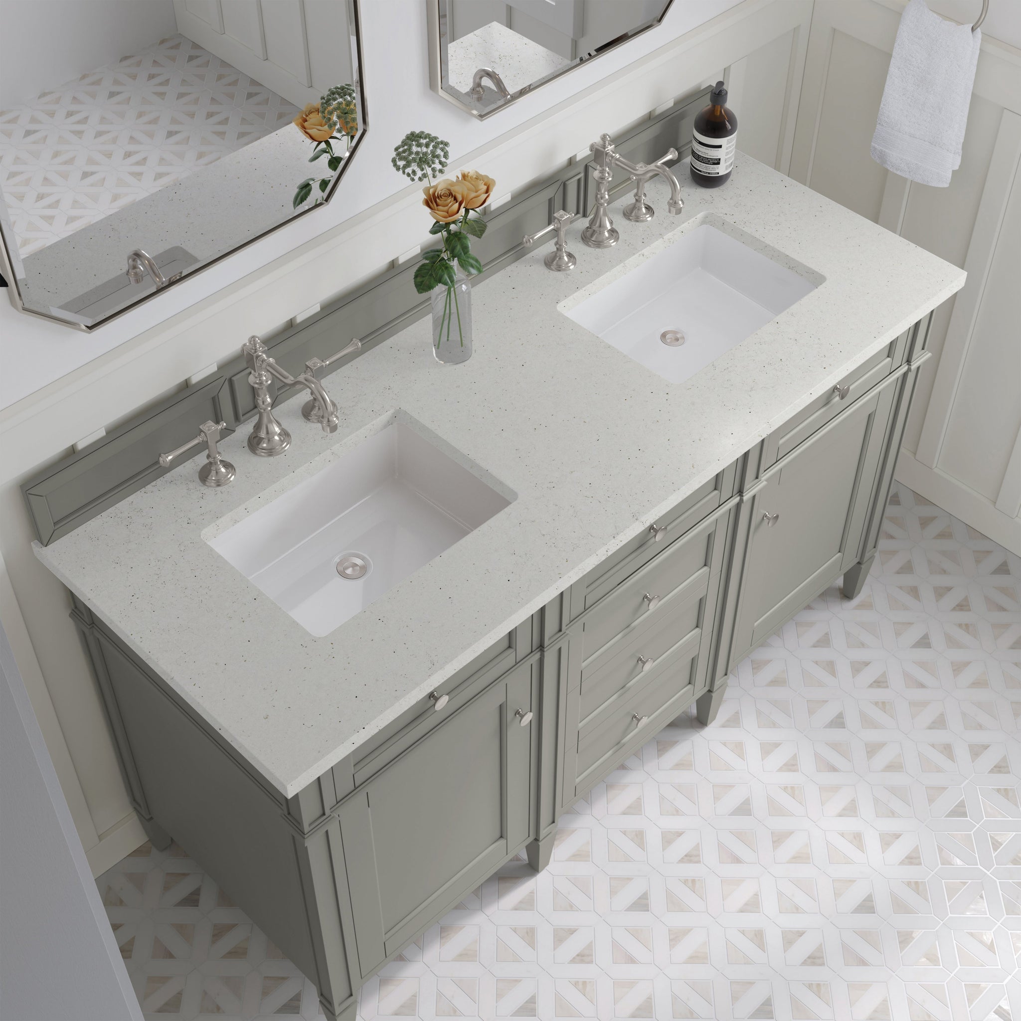 James Martin Brittany 60" Double Bathroom Vanity, Urban Gray by James Martin