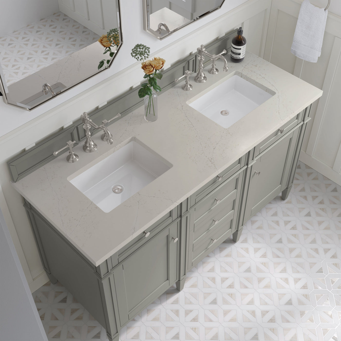 James Martin Brittany 60" Double Bathroom Vanity, Urban Gray by James Martin